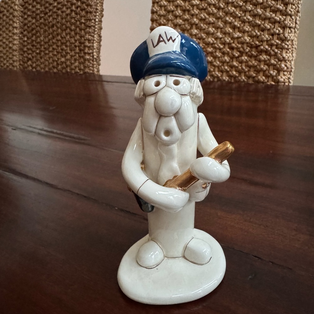 Vintage Joe Peck Tweeples Whistle Police Officer Ceramic Figurine 2000